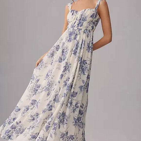Reformation Dresses & Skirts - Reformation Blue Floral Maxi Dress